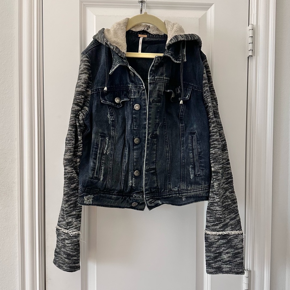 Free People Black Denim Jacket